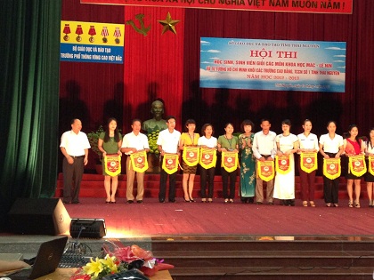 Kết quả hội thi học sinh - sinh viên giỏi các môn khoa học Mác - Lênin và Tư tưởng Hồ Chí Minh khối trường tỉnh Thái Nguyên năm 2013