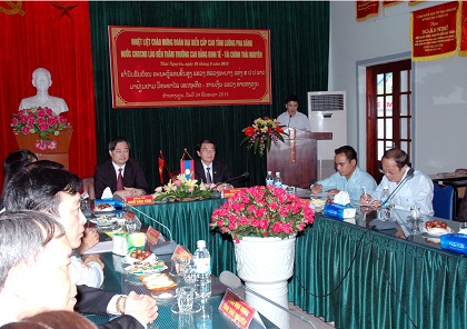 Đoàn cán bộ cấp cao tỉnh Luông Pha Băng nước Cộng hòa Dân chủ Nhân dân Lào thăm Trường Cao đẳng Kinh tế Tài chính Thái Nguyên